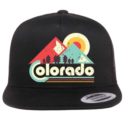 Colorado State Retro Vintage Distressed Flag Flatbill Hat