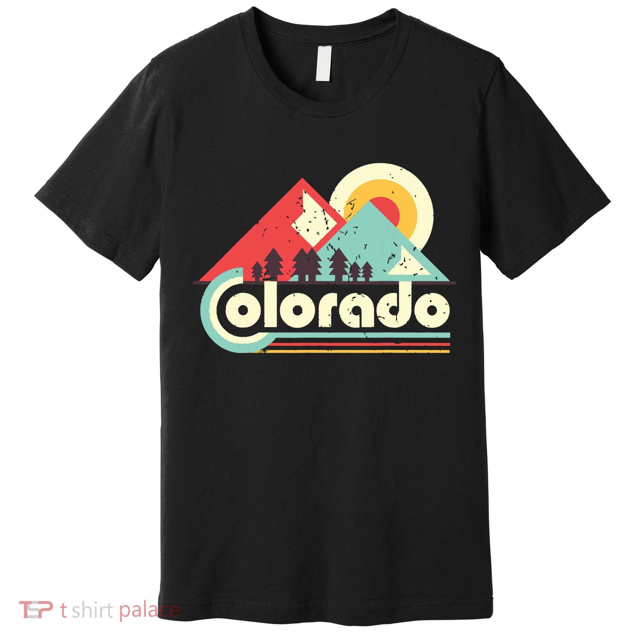 Colorado State Retro Vintage Distressed Flag Premium T-Shirt