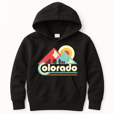 Colorado State Retro Vintage Distressed Flag Kids Hoodie