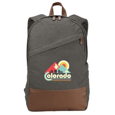Colorado State Retro Vintage Distressed Flag Cotton Canvas Backpack