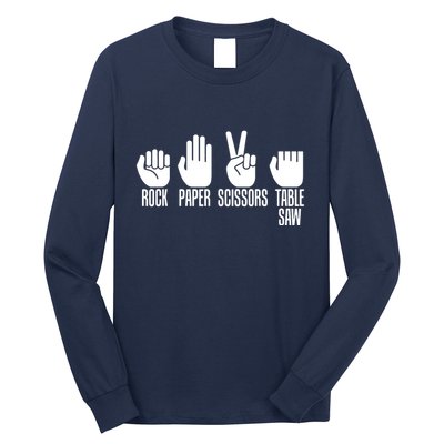 Carpenters Shirts Rock Paper Scissor Table Saw Carpentry Gift Long Sleeve Shirt