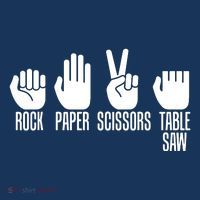 Carpenters Shirts Rock Paper Scissor Table Saw Carpentry Gift T-Shirt