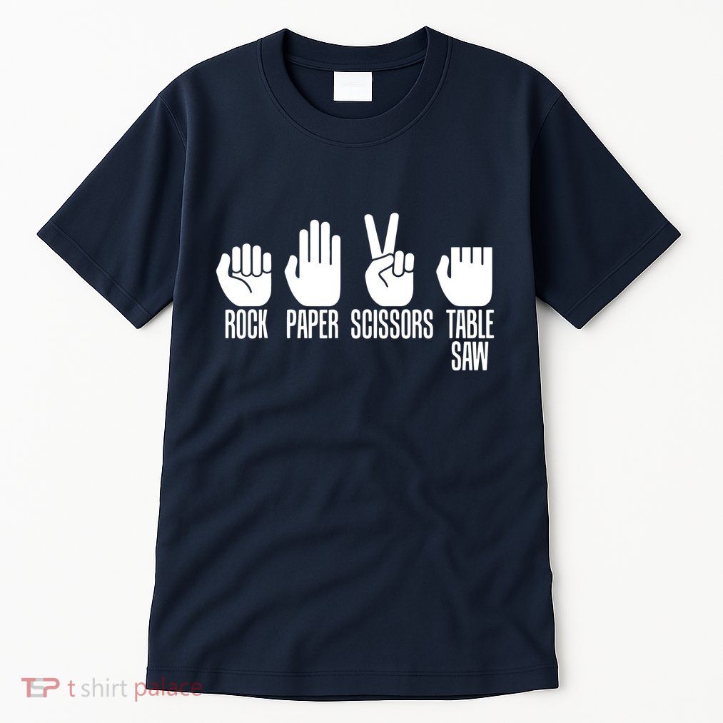 Carpenters Shirts Rock Paper Scissor Table Saw Carpentry Gift Tall T-Shirt