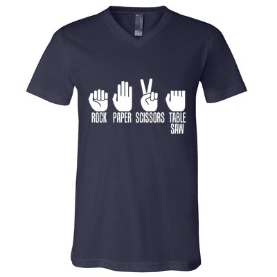 Carpenters Shirts Rock Paper Scissor Table Saw Carpentry Gift V-Neck T-Shirt