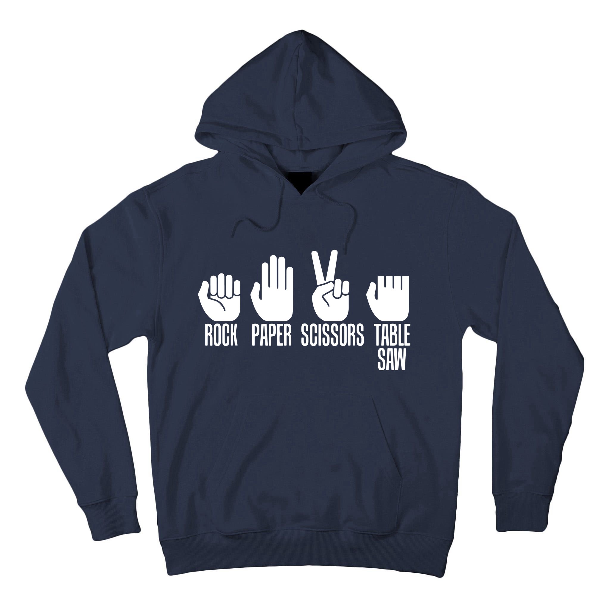 Carpenters Shirts Rock Paper Scissor Table Saw Carpentry Gift Tall Hoodie