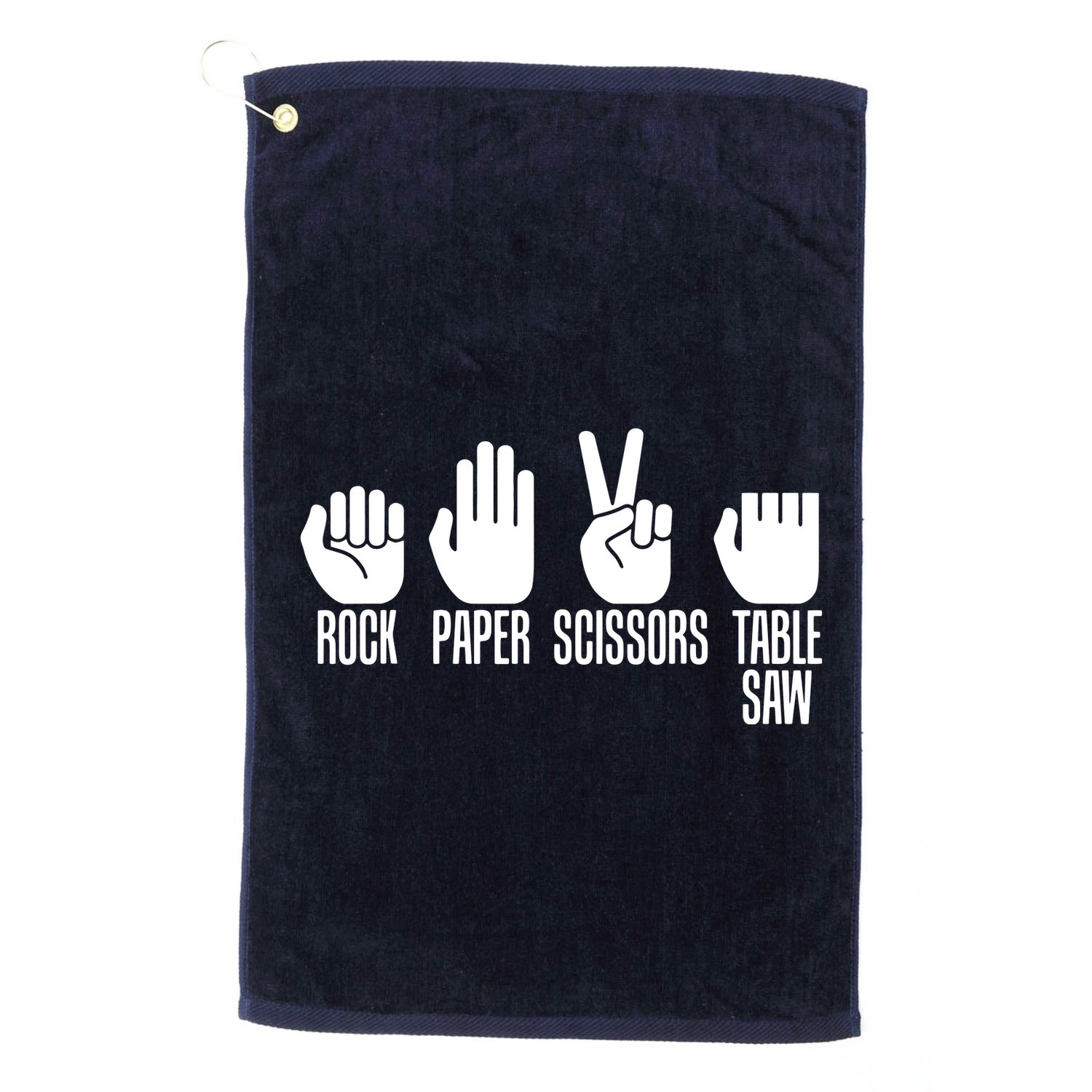Carpenters Shirts Rock Paper Scissor Table Saw Carpentry Gift Golf Towel