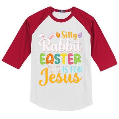 Christian Silly Rabbit Easter For Jesus Men Boys Teen Kids Colorblock Raglan Jersey