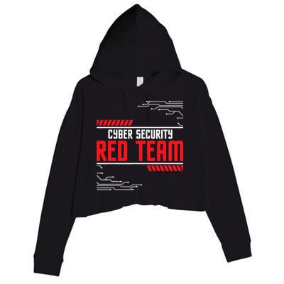 Cyber Security Red Team Computer Engineer Hacker Hacking Crop Fleece Hoodie