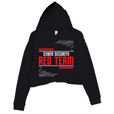 Cyber Security Red Team Computer Engineer Hacker Hacking Crop Fleece Hoodie