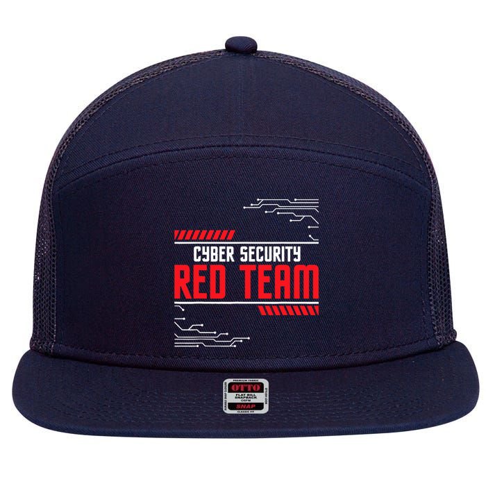 Cyber Security Red Team Computer Engineer Hacker Hacking 7 Panel Mesh Trucker Snapback Hat