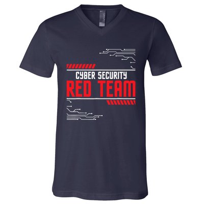 Cyber Security Red Team Computer Engineer Hacker Hacking V-Neck T-Shirt