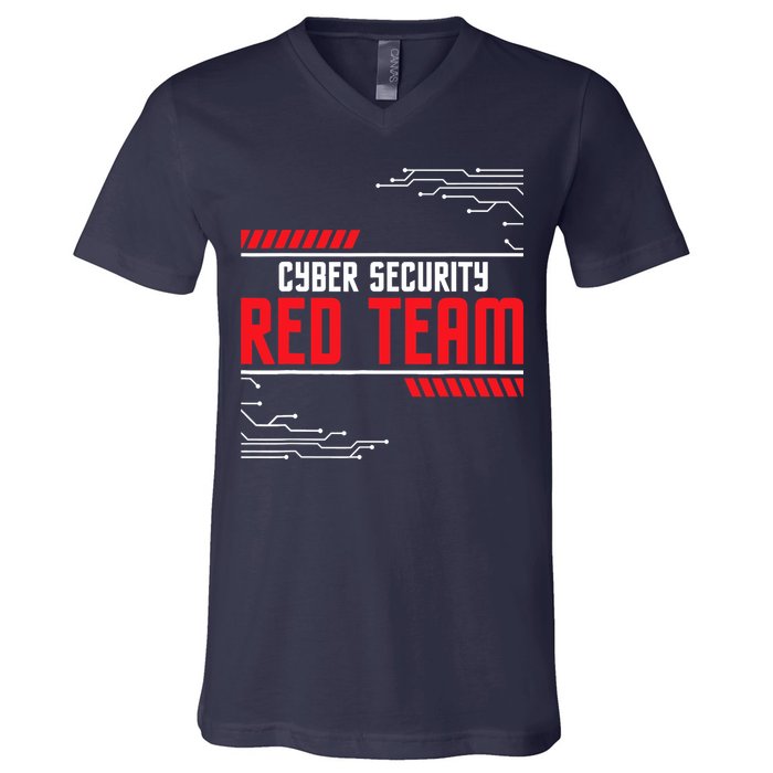 Cyber Security Red Team Computer Engineer Hacker Hacking V-Neck T-Shirt