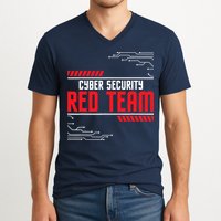 Cyber Security Red Team Computer Engineer Hacker Hacking V-Neck T-Shirt