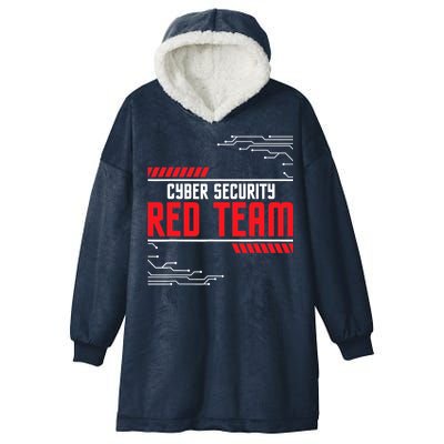 Cyber Security Red Team Computer Engineer Hacker Hacking Hooded Wearable Blanket
