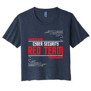 Cyber Security Red Team Computer Engineer Hacker Hacking Women's Crop Top Tee