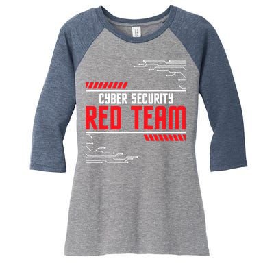 Cyber Security Red Team Computer Engineer Hacker Hacking Women's Tri-Blend 3/4-Sleeve Raglan Shirt