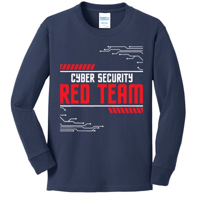 Cyber Security Red Team Computer Engineer Hacker Hacking Kids Long Sleeve Shirt