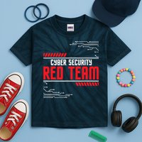 Cyber Security Red Team Computer Engineer Hacker Hacking Kids Tie-Dye T-Shirt