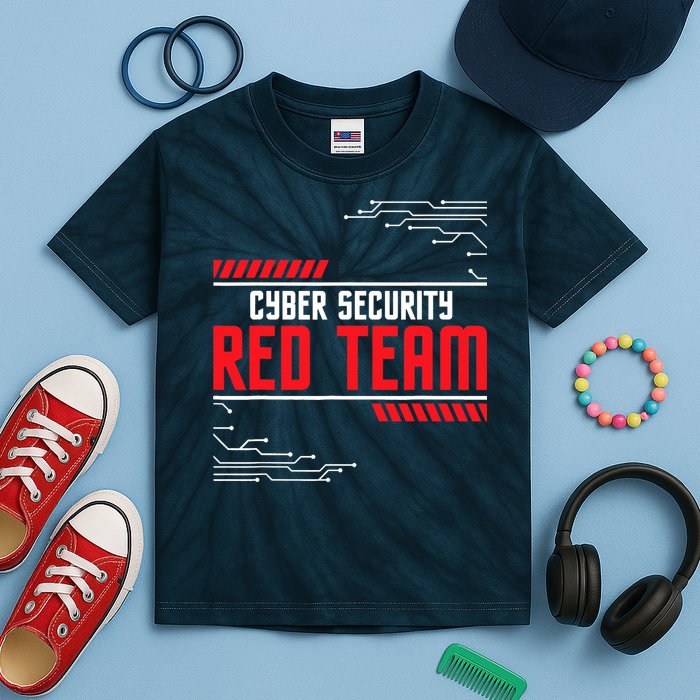 Cyber Security Red Team Computer Engineer Hacker Hacking Kids Tie-Dye T-Shirt