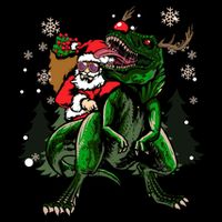 Cool Santa Riding Dinosaur Scary T Rex With Dino Snowy Gift Cool Gift Sustainable Bucket Hat