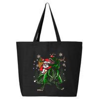 Cool Santa Riding Dinosaur Scary T Rex With Dino Snowy Gift Cool Gift 25L Jumbo Tote