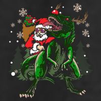 Cool Santa Riding Dinosaur Scary T Rex With Dino Snowy Gift Cool Gift 25L Jumbo Tote