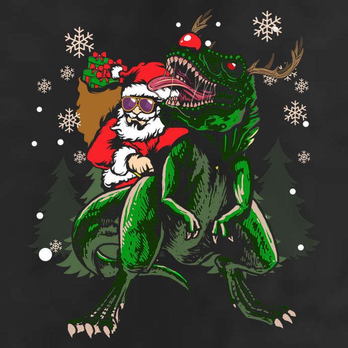 Cool Santa Riding Dinosaur Scary T Rex With Dino Snowy Gift Cool Gift 25L Jumbo Tote