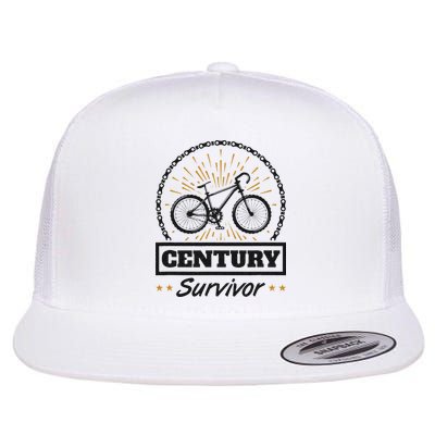 Century Survivor Road Cycling Ride 100 Miles Flatbill Hat
