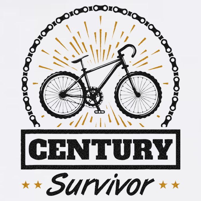 Century Survivor Road Cycling Ride 100 Miles Flat Bill Trucker Hat