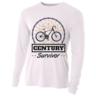 Century Survivor Road Cycling Ride 100 Miles Cooling Performance Long Sleeve Crew
