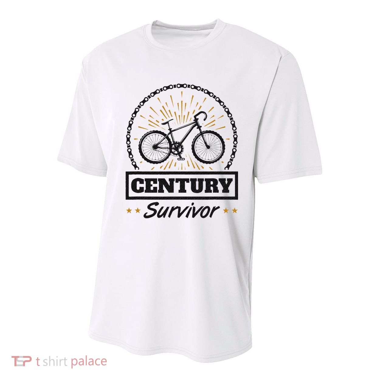 Century Survivor Road Cycling Ride 100 Miles Youth Performance Sprint T-Shirt