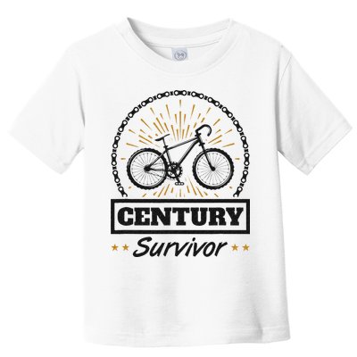 Century Survivor Road Cycling Ride 100 Miles Toddler T-Shirt
