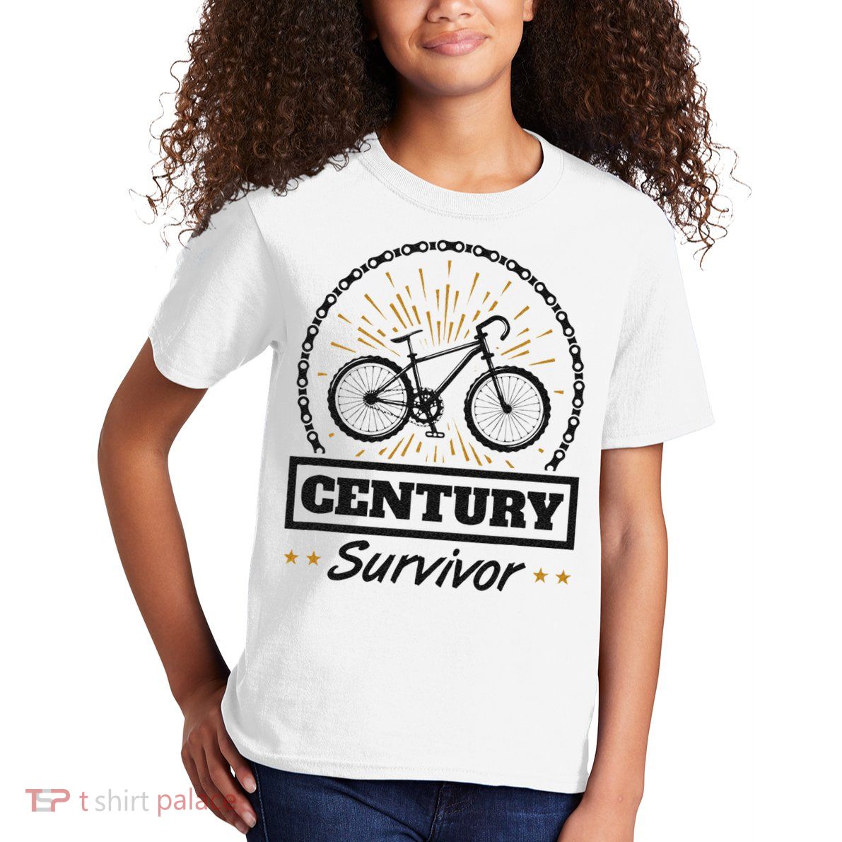 Century Survivor Road Cycling Ride 100 Miles Kids T-Shirt