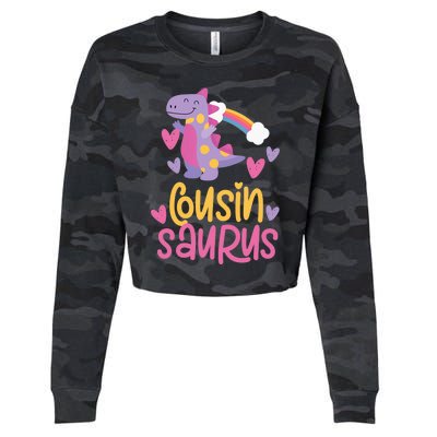 Cousin Saurus Rex Dinosaur Cropped Pullover Crew