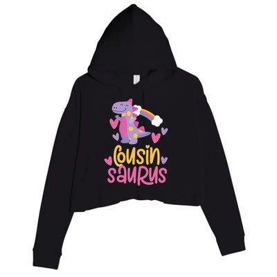 Cousin Saurus Rex Dinosaur Crop Fleece Hoodie