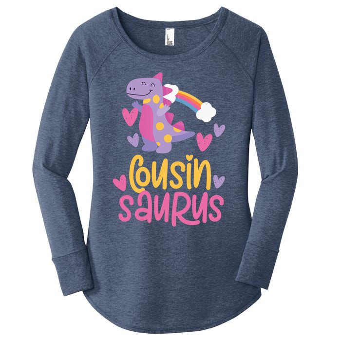 Cousin Saurus Rex Dinosaur Women's Perfect Tri Tunic Long Sleeve Shirt