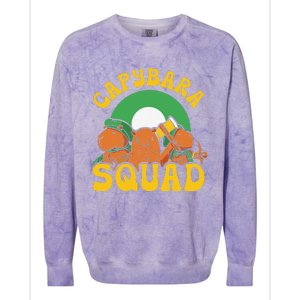 Capybara Squad Rodent Animal Capybaras Lover Colorblast Crewneck Sweatshirt