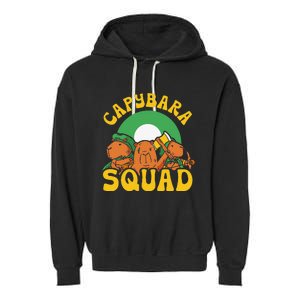 Capybara Squad Rodent Animal Capybaras Lover Garment-Dyed Fleece Hoodie