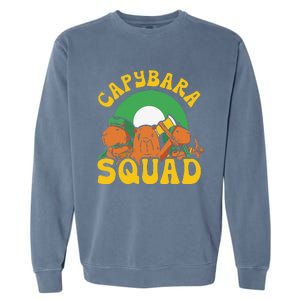 Capybara Squad Rodent Animal Capybaras Lover Garment-Dyed Sweatshirt