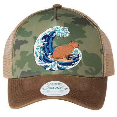 Capybara Surfing Rodent Wave Humor Animal Legacy Tie Dye Trucker Hat