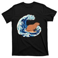 Capybara Surfing Rodent Wave Humor Animal T-Shirt