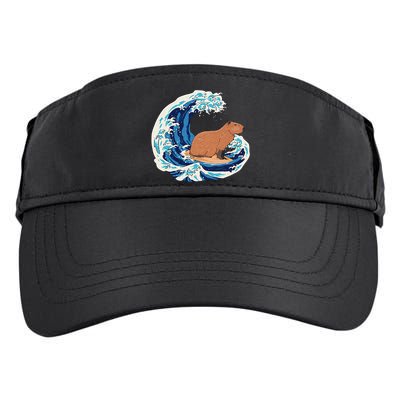 Capybara Surfing Rodent Wave Humor Animal Adult Drive Performance Visor