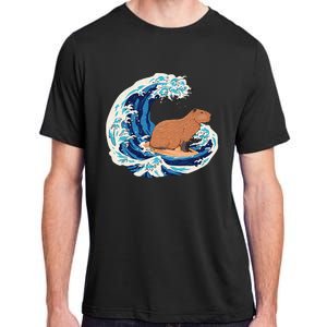 Capybara Surfing Rodent Wave Humor Animal Adult ChromaSoft Performance T-Shirt