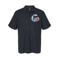 Capybara Surfing Rodent Wave Humor Animal Softstyle Adult Sport Polo