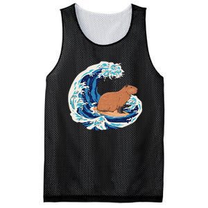 Capybara Surfing Rodent Wave Humor Animal Mesh Reversible Basketball Jersey Tank