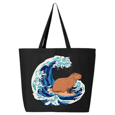 Capybara Surfing Rodent Wave Humor Animal 25L Jumbo Tote