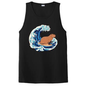 Capybara Surfing Rodent Wave Humor Animal PosiCharge Competitor Tank