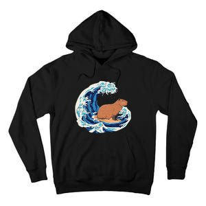 Capybara Surfing Rodent Wave Humor Animal Tall Hoodie