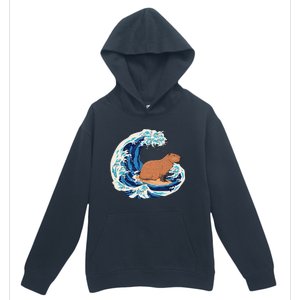 Capybara Surfing Rodent Wave Humor Animal Urban Pullover Hoodie