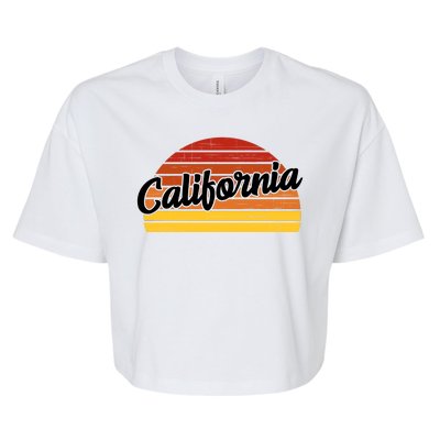 California Sunset Retro Vintage Bella+Canvas Jersey Crop Tee